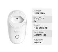 SONOFF S26-R2 WiFi Smart Plug ESP32/ESP8266 Minuterie Prise EU FR eria Outlet Support Alexa Google Yandex Alice Smartthings Ewelink - Type 2 pieces-S26R2TPN