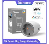 SONOFF S60 EU SONOFF Wifi prise Wifi prise intelligente Protection contre les surcharges minuterie scène intelligente télécommande Via EWeLink maison IFTTT