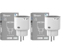 SONOFF S60TPF (DE Type) Prise Intelligente WiFi 16A, Prises de Courant, Contrôle à Distance et Programme de Temps via eWeLink APP, Compatible avec Alexa/Google Home, 16A/4000W, 2.4G WiFi (Lot de 2)