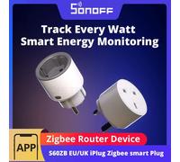 SONOFF S60ZB EU/UK iPlug Zigbee prise intelligente dispositif de routeur ZIgbee Protection contre les surcharges surveillance en énergie minuterie contrôle via Alexa