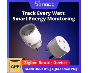 SONOFF S60ZB EU/UK iPlug Zigbee prise intelligente dispositif de routeur ZIgbee Protection contre les surcharges surveillance en énergie minuterie contrôle via Alexa