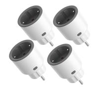 SONOFF S60ZBTPF Prise Intelligente Zigbee à relais, Blanc/Gris, Contrôle à Distance, Suivi Énergétique, Programmation, Protection contre les Surcharges, Répéteur, eWeLink, Hub Requis, 4 pièces