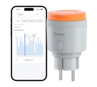 SONOFF S61s Outdoor (Schuko) - Prise intelligente extérieure IP44, compatible mat, 2,4 GHz Wi-Fi, 16 A, 3840 W, surveillance de l'énergie, protection contre les surcharges, compatible avec Alexa