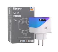 SONOFF S61s Prise Connectée WiFi 16A/3840W - Contrôle à Distance & Vocal, Mesure de Consommation Électrique, Minuterie Intelligente, Compatible Matter avec Alexa, Google & Apple Home