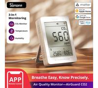 Sonoff Moniteur qualité d'air AirGuard CO2 SAWF-08P – Matter Wi‑Fi 2,4 GHz CO2/Temp/Humidité