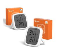 SONOFF SNZB-02D Mini Capteur ZigBee de Température et d'humidité, Thermomètre Hygrometre Intérieur, Affichage sur écran LCD, Compatible avec Alexa/Google Home, 2 Pack