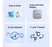 Sonoff SNZB 02D Zigbee 3.0 LCD capteur intelligent de température et d'humidité fonctionne avec les passerelles Zigbee 3.0 SONOFF ZBBridge Pro NSPanel Pro 3 PCS