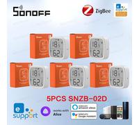 Sonoff Snzb-02d Zigbee Capteur Intelligent Température Humidité Capteur Smart Home Lcd Moniteur En Temps Réel Nous-Mêmes Zbbrige Alexa Google Home - Type 5pcs Snzb-02d