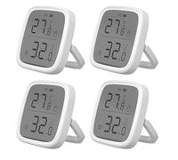 SONOFF SNZB-02D Zigbee Lot de 4 capteurs de température et d'humidité avec écran LCD, hub Zigbee requis, compatible avec Alexa, Google Home, Home Assistant