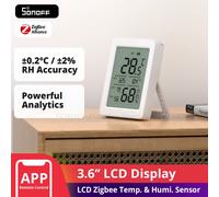 SONOFF SNZB-02DR2 AirGuard TH 3.6 ''LCD Zigbee capteur de température et d'humidité App surveillance fonctionne avec Apple Home Via Matter Bridge