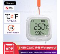 SONOFF SNZB-02WD IP65 Zigbee LCD Capteur intelligent de température et d'humidité