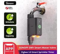 SONOFF SWV Zigbee 3.0 Vanne d'eau intelligente IP55 Contrôleur d'arrosage Automatisation de la maison Irrigation Compatible avec EWeLink Alexa Google