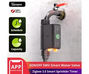 SONOFF SWV Zigbee 3.0 Vanne d'eau intelligente IP55 Contrôleur d'arrosage Automatisation de la maison Irrigation Compatible avec EWeLink Alexa Google