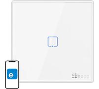 Sonoff T2EU1C-RF Interrupteur d'éclairage tactile à trois canaux Bouton Wi-Fi 433MHz Télécommande RF sans fil blanc (M0802030009)