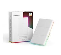 SONOFF T5-3C-120 Interrupteur Mural Smart Touch Wifi Télécommande eWeLink Tactile Multisensoriel Smart LED RGB Boîtier Remplaçable Compatible avec Alexa, Google Home