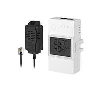 SONOFF TH Elite 20A Interrupteur Connecté WiFi avec THS01 Capteur de Température et Humidité, Contrôle à Distance via APP, Surveillance de Temp, Compatible avec Alexa, Google Home, Interface RJ9 4P4C