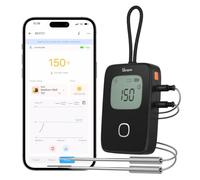 SONOFF Thermomètre Cuisine, LCD Lectures Instantanées Thermometre Viande avec Sondes Doubles de 15cm, Aimant, Températures Prédéfinies, Minuteries et Alarmes, Convient pour la Cuisson, la Viande, BBQ