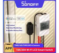 SONOFF THR316D/THR320D commutateur intelligent de température et d'humidité 16A/20A sortie de Contact sec surveillance d'écran LCD via eWeLink Alexa