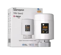 SONOFF TRV Gen2 Zigbee Smart Thermostat de radiateur TRV-ZBT | Design compact et écran IPS, 3 horaires, mesure de la température externe, économie d'énergie, compatible avec HA