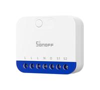 SONOFF Variateur WiFi Mini DIM pour LED à intensité variable, transformateurs électroniques, lampes halogènes à incandescence, conducteur neutre nécessaire, mesure de la puissance, mat compatible avec