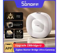 SONOFF ZBBridge-U Zigbee Matter Bridge Ultra intelligent sécurité à domicile connexion Ethernet mise à niveau OTA fonctionne aux appareils SNZB-01P/SNZB-06P