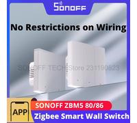 SONOFF ZBM5 Zigbee interrupteur mural intelligent Type UK/EU Mode relais détachable Applicable à non neutre et avec fil neutre 1/2/3 Gang