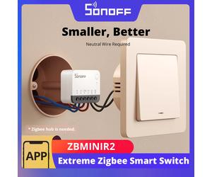 SONOFF ZBMINIR2 commutateur intelligent Zigbee extrême relais de détachement commutateur externe télécommande via prise en charge eWeLink passerelle ZBBridge-U ZBMINIR2