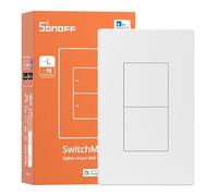 SONOFF Zigbee Interrupteur Connecté, ZBM5-2C-120W, Hub SONOFF Zigbee, Interrupteur Intelligent Requis, Interrupteur Intelligent Neutre avec Neutre, Contrôle Vocal avec Alexa, Google, Maison