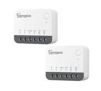 SONOFF Lot de 2 ZBMINI Interrupteur Intelligent Zigbee Extrême ZBMINIR2 Ultra-compacte Support d'interrupteur externe