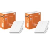 SONOFF Zigbee Smart Light Switch, Requiert SONOFF Zigbee Hub, Smart Switch, Sans Neutre ou avec Neutre, APP Remote Control, Zigbee Switch ZBM5 86-Type, 2 Bouton (Lot de 2)