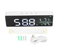 Sonomètre mural PolyGen avec affichage LED numérique, plage de 30 à 130 dB, décibel 3 en 1 avec température/humidité, rechargeable via USB pour salle de classe/maison/usine