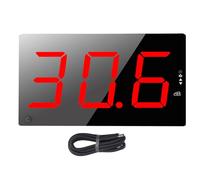 Sonomètre numérique de 7,6 cm avec grand écran LCD à fixation murale avec alarme sonore pour bars, karaokés, salles de classe, hôpitaux, bureaux