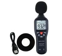 Sonomètre, Sonomètre haute précision de 30 à 130 dB avec fonction d'enregistrement des données, compact et professionnel, avec écran rétroéclairé