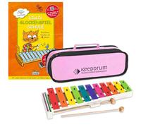 Sonor BWG Boomwhackers Carillon avec étui Keepdrum Rose et livre de partitions Lillis