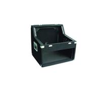 Power Acoustics Flight case ECO 3-6-4 moquetté 6U+3U et 4U en 19" Noir avec poignées à ressort