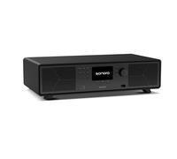 Sonoro AVATON - Chaîne Hi-FI Bluetooth; Compatible AirPlay, Google Cast, Spotify, Tidal, Qobuz, Amazon Music; Radio Dab+/FM, HDMI Arc, Bois laqué Design, Intégration Smart Home, Noir