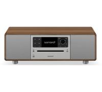 Sonoro Chaîne Hi‑Fi Prestige – Système tout‑en‑un CD Bluetooth Wi‑Fi – Noyer et Argent