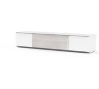 Sonorous - Meuble Tv Studio Sta 200 Blanc-Gris Porte Textile