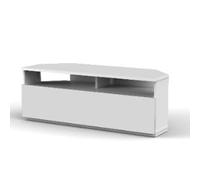Sonorous RO&CO TRD100 Blanc Meuble TV d’Angle 100 cm - Design Moderne Premium - Rangement avec Porte Rabattable - Supporte Jusqu’à 40 kg.
