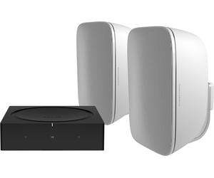 SONOS Amp + B&W AM1 Blanc (la paire) - Systèmes hi-fi multiroom
