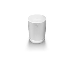 Sonos Move 2 | Enceinte Nomade sans Fil avec Wi-FI, Bluetooth, Compatible avec Amazon Alexa, 24 Heures d'autonomie, Socle de Charge sans Fil - Blanc