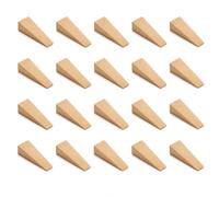 Sonostacle 20 Pièces Cale en Bois Dur, Cale de Porte Triangulaire en Bois | Cales de Porte Antidérapantes, Butoir de Portes Couleur Naturelle pour Installation de Rails et Réglage de Meubles, Usage