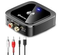SONRU Récepteur Bluetooth 6.0 Jack, Adaptateur Bluetooth RCA pour Chaine Hi-FI, recepteur Bluetooth Voiture avec 2RCA et 3.5mm Double Connexion pour Enceintes Bass Reflex Car Radio MP3