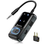 SONRU Transmetteur Récepteur Bluetooth 5.3, Emetteur Blue-Tooth sans Fil 2 en 1, Bluetooth Adaptateur pour TV Audio 3,5mm avec câble RCA, AptX-LL Double Link pour TV/PC/Gym/Avion/Haut-Parleur