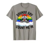 Sons Gay Compte-Moi en Raton Laveur Drapeau Arc-en-Ciel LGBT Gay Pride T-Shirt
