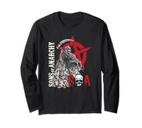 Sons of Anarchy Grim Reaper Pile of Skulls Biker TV Show Manche Longue