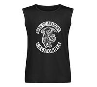Son's of Anarchy Mens T-Shirt Unisex Sleeveless Tops Black Vest Tank Tee L