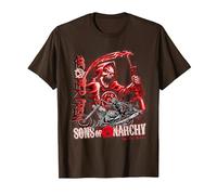 Sons of Anarchy Throwback Fear The Reaper Biker TV Show T-Shirt, Homme, Marron, 3XL