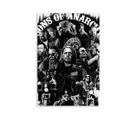 Sons of Anarchy TV Show Poster décoratif sur toile pour salon, chambre à coucher, art mural, impression d'image moderne, décoration de salle familiale, 30 x 45 cm