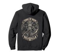 Sons of Odin Valhalla Mjolnir Axe Ravens Viking - Norse Sweat à Capuche